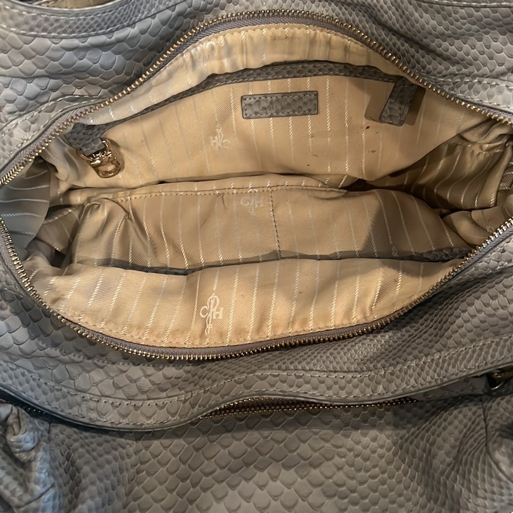 Coke Haan Grey Python Print Purse With Four Pocke… - image 3